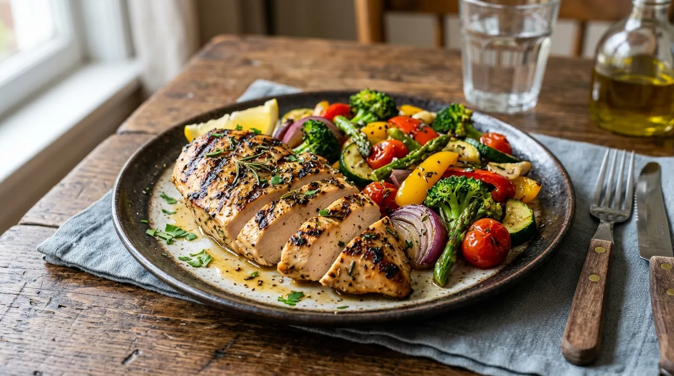 Frango Grelhado com Legumes na Frigideira: Receita Fácil, Saudável e Saborosa