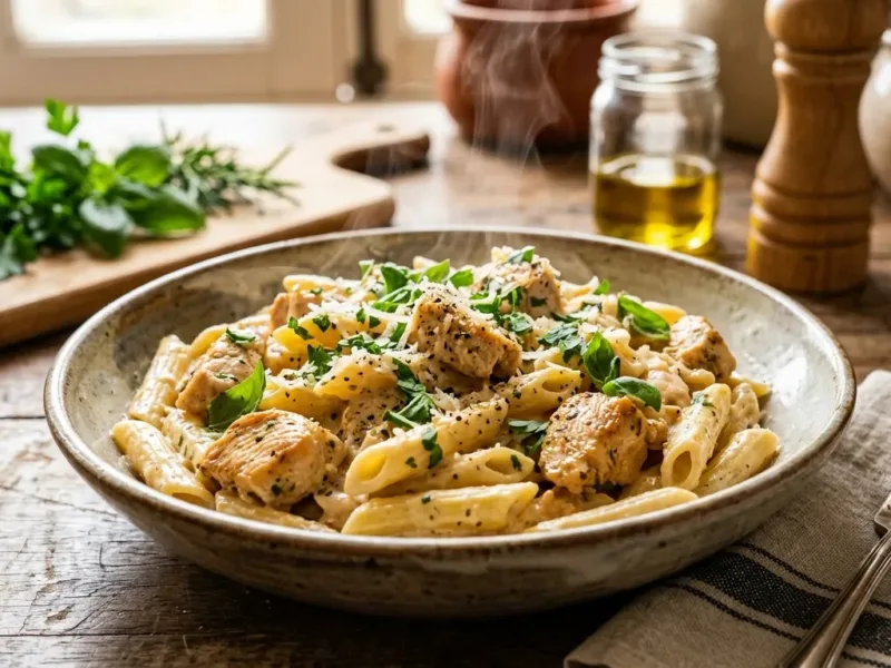 Macarrão Cremoso de Frango em 15 Minutos: Receita Fácil e Rápida